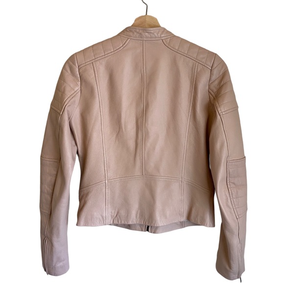 [Banana Republic] Lamb Leather Full Zip Moto Jacket - Picture 4 of 7
